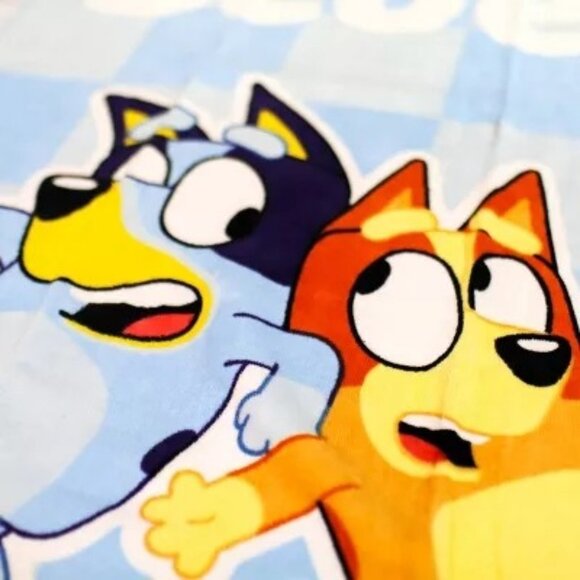Bluey & Bingo  Beach Towel 100% Cotton 28" X 58" Kids Cartoon Design - Picture 2 of 7